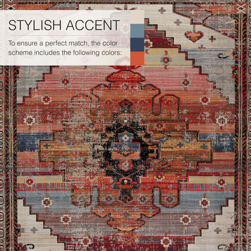 Steelside™ Haden Orange Indoor/Outdoor Rug & Reviews Wayfair